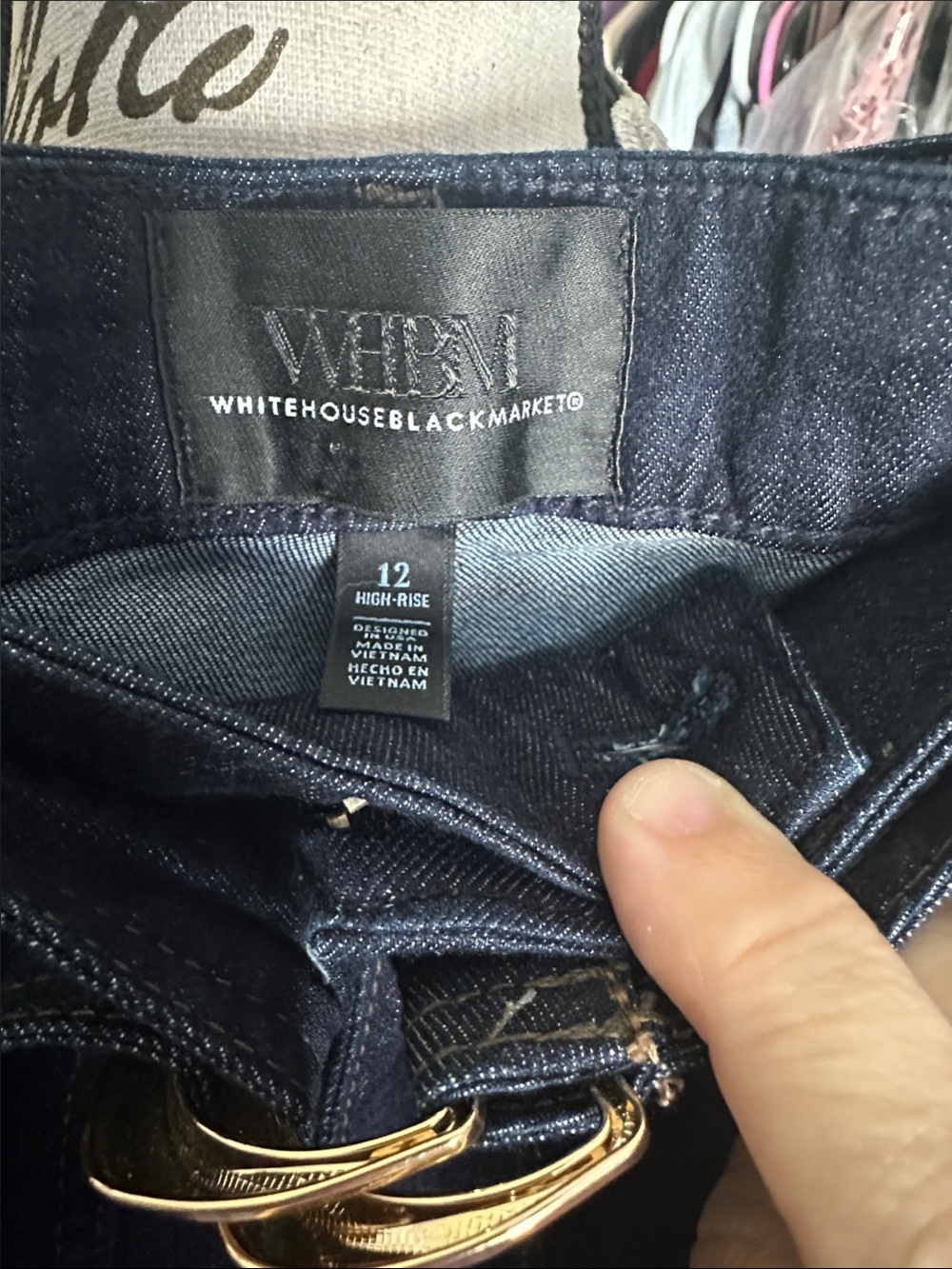 White House Black Market High-Rise Belted Wide-Leg Jean - Picture 4 of 10